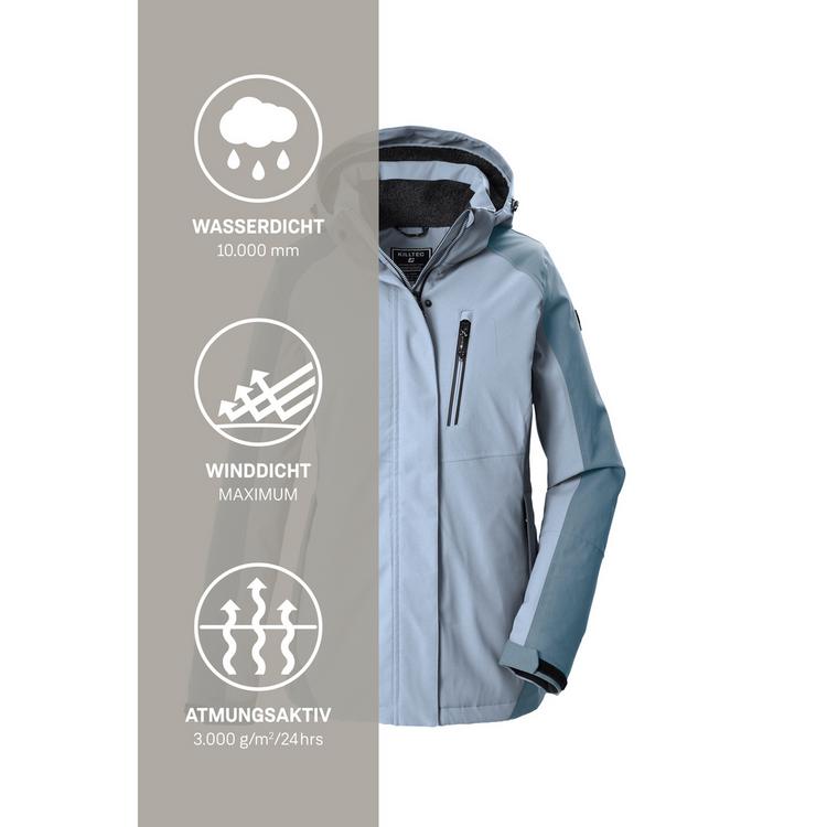 KILLTEC KILLTEC Funktionsjacke mit abzippbarer Kapuze Softshelljacke Damen - Blau3056 - 4 | SportScheck