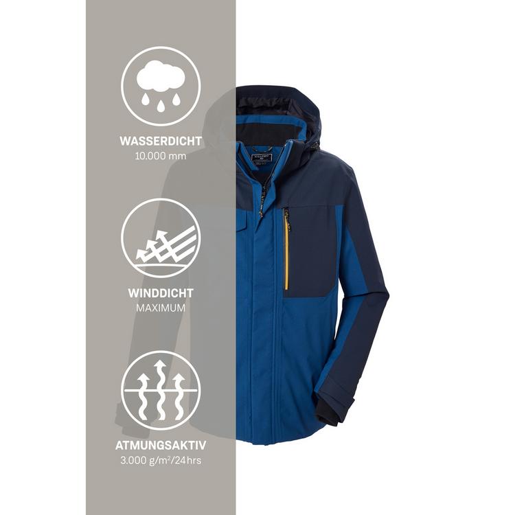 KILLTEC KILLTEC Funktionsjacke mit abzippbarer Kapuze Funktionsjacke Herren - Blau3042 - 4 | SportScheck