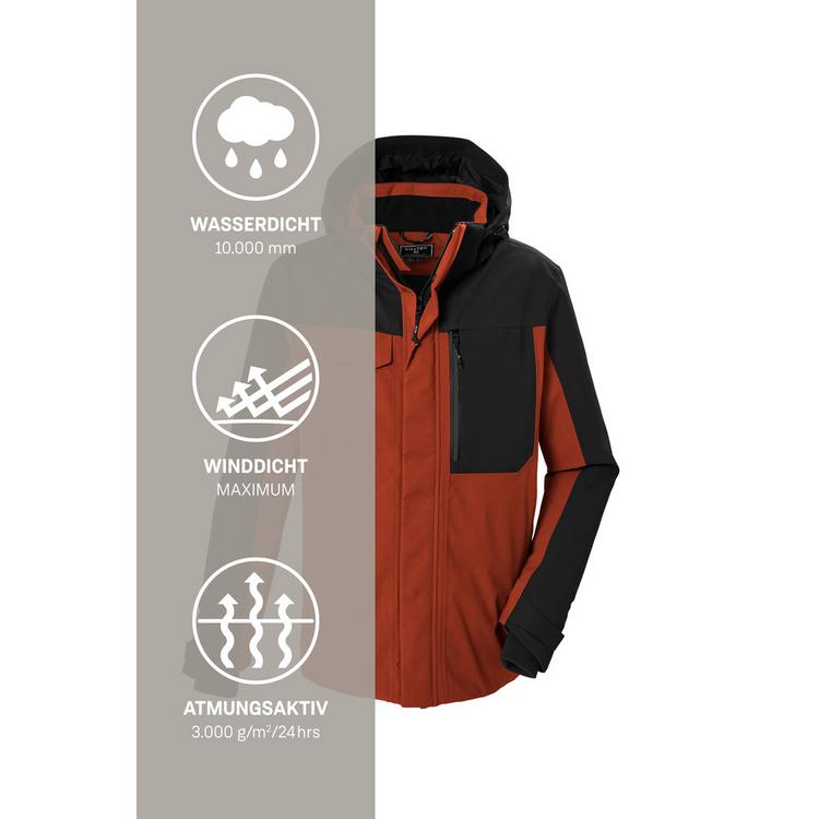 KILLTEC KILLTEC Funktionsjacke mit abzippbarer Kapuze Funktionsjacke Herren - Rot4527 - 4 | SportScheck