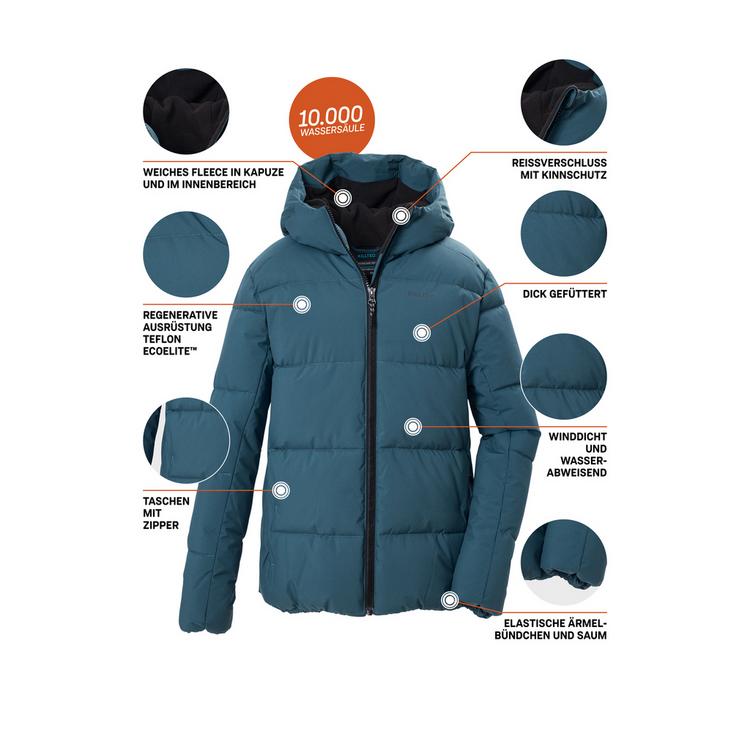 KILLTEC KILLTEC Steppjacke mit Kapuze Fleecejacke Kinder - Petrol2510 - 3 | SportScheck