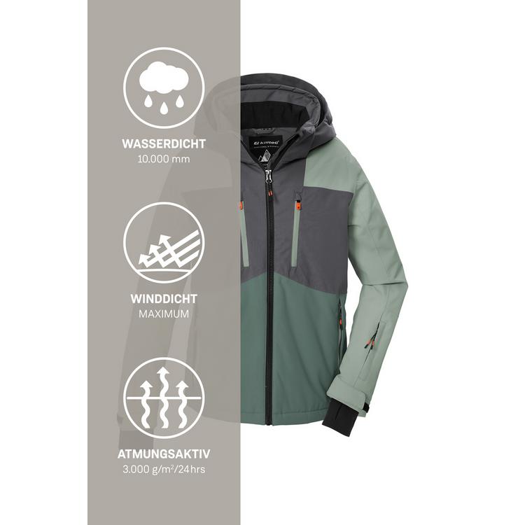 KILLTEC KILLTEC Skijacke mit abzippbarer Kapuze Skijacke Kinder - Gr&uuml;n2035 - 4 | SportScheck