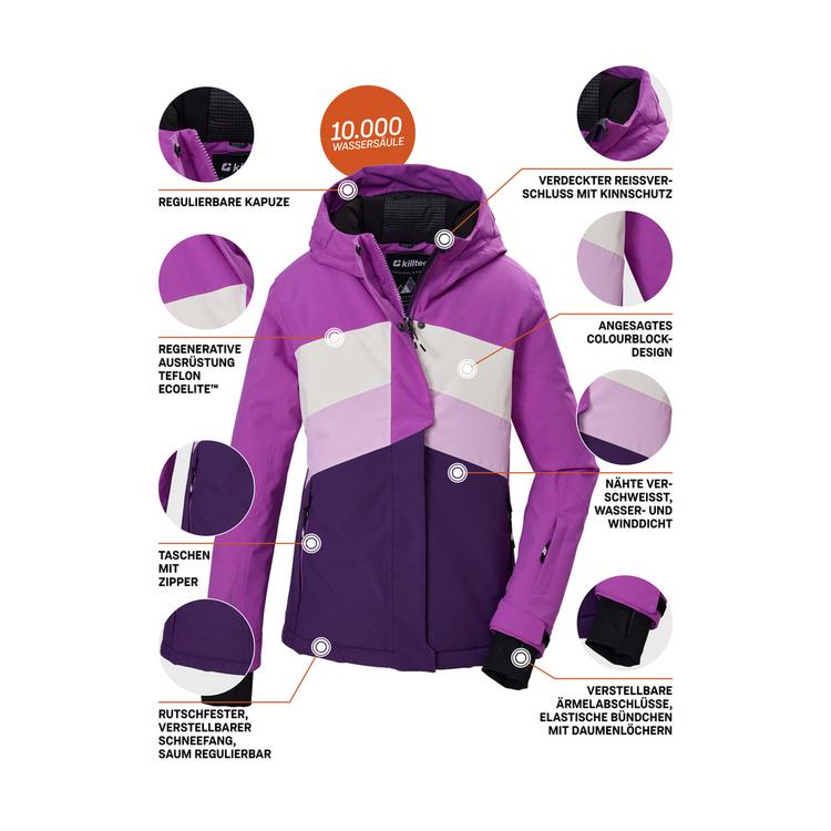 KILLTEC KILLTEC Skijacke mit Kapuze Skijacke Kinder - Violett3926 - 3 | SportScheck
