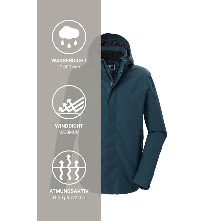 KILLTEC KILLTEC Funktionsjacke mit abzippbarer Kapuze Funktionsjacke Herren - Petrol2510 - 4 | SportScheck