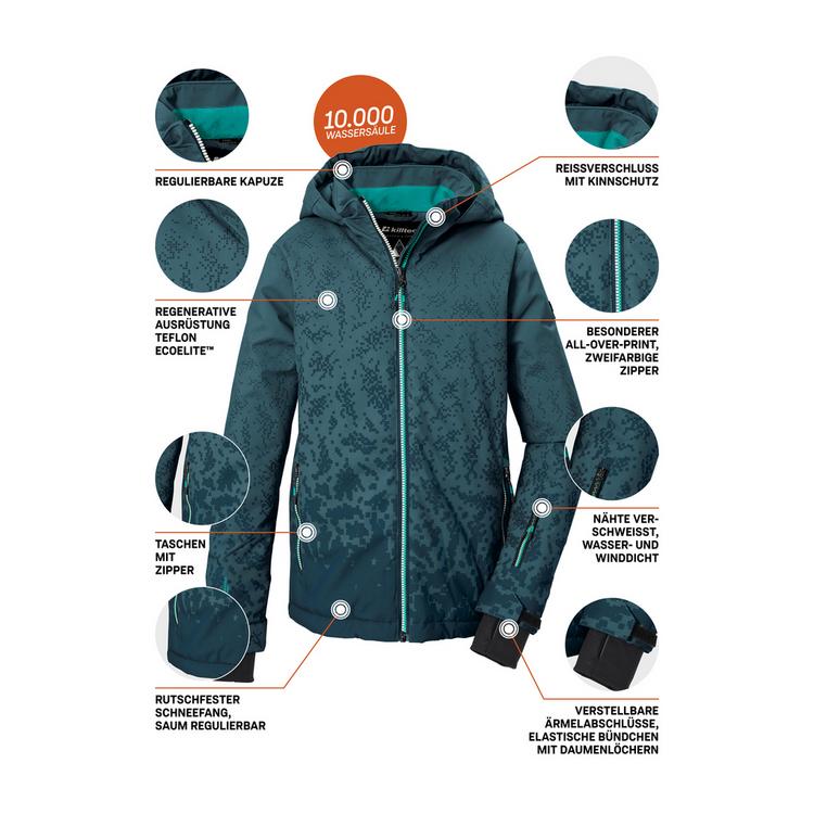 KILLTEC KILLTEC Skijacke mit Kapuze Skijacke Kinder - Gr&uuml;n2040 - 3 | SportScheck