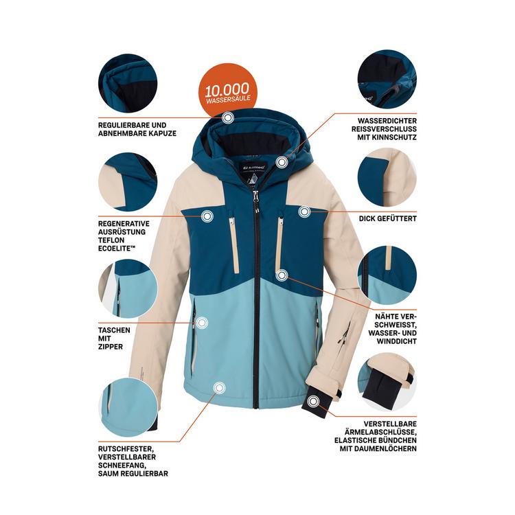 KILLTEC KILLTEC Skijacke mit abzippbarer Kapuze Skijacke Kinder - Beige8012 - 3 | SportScheck