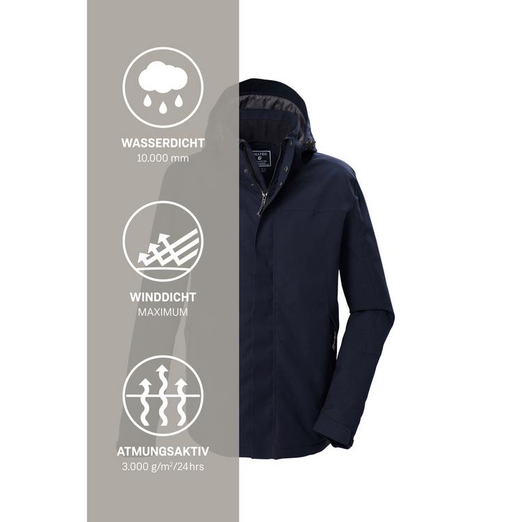 KILLTEC KILLTEC Funktionsjacke mit abzippbarer Kapuze Funktionsjacke Herren - Blau3044 - 4 | SportScheck