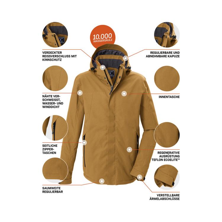 KILLTEC KILLTEC Funktionsjacke mit abzippbarer Kapuze Funktionsjacke Herren - Gelb7015 - 3 | SportScheck