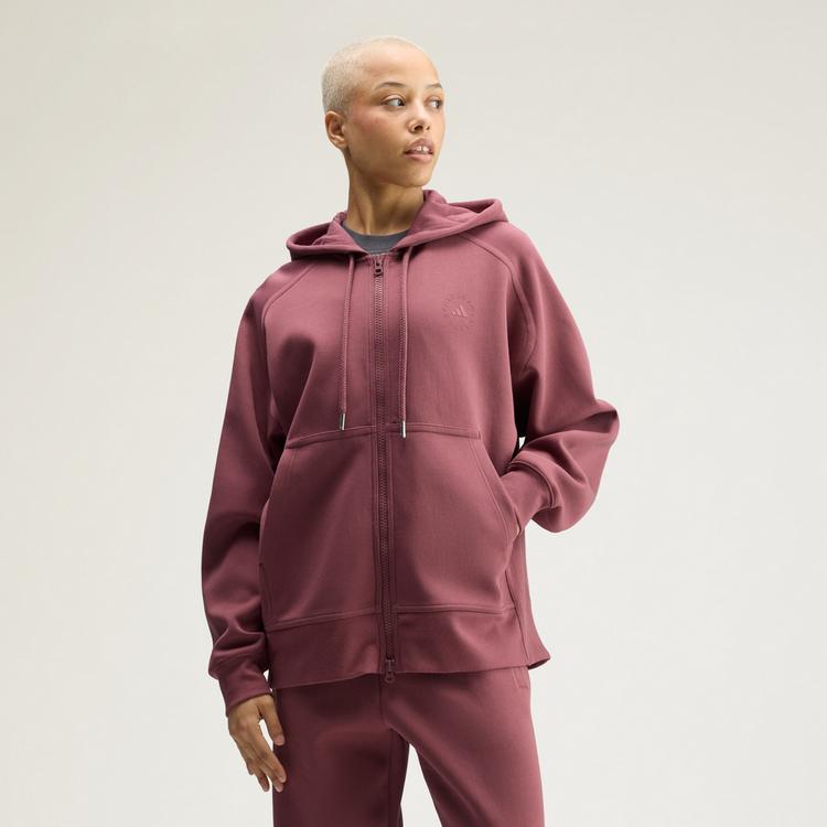 adidas adidas adidas by Stella McCartney Kapuzenjacke Hoodie Damen - Burgundy - 0 | SportScheck