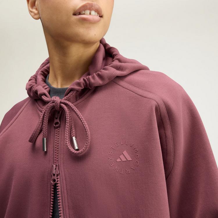 adidas adidas adidas by Stella McCartney Kapuzenjacke Hoodie Damen - Burgundy - 1 | SportScheck