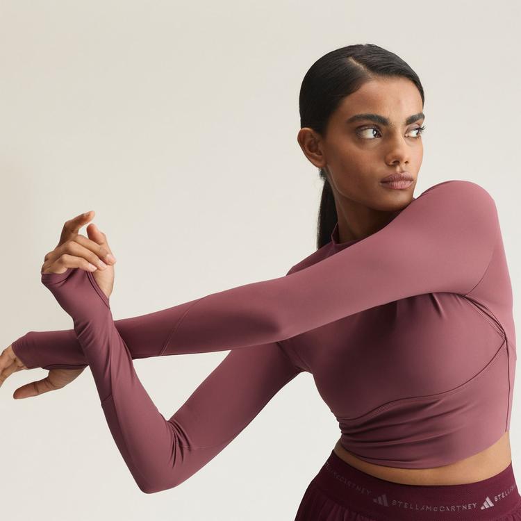 adidas adidas adidas By Stella McCartney Training Croptop Damen - Burgundy - 1 | SportScheck