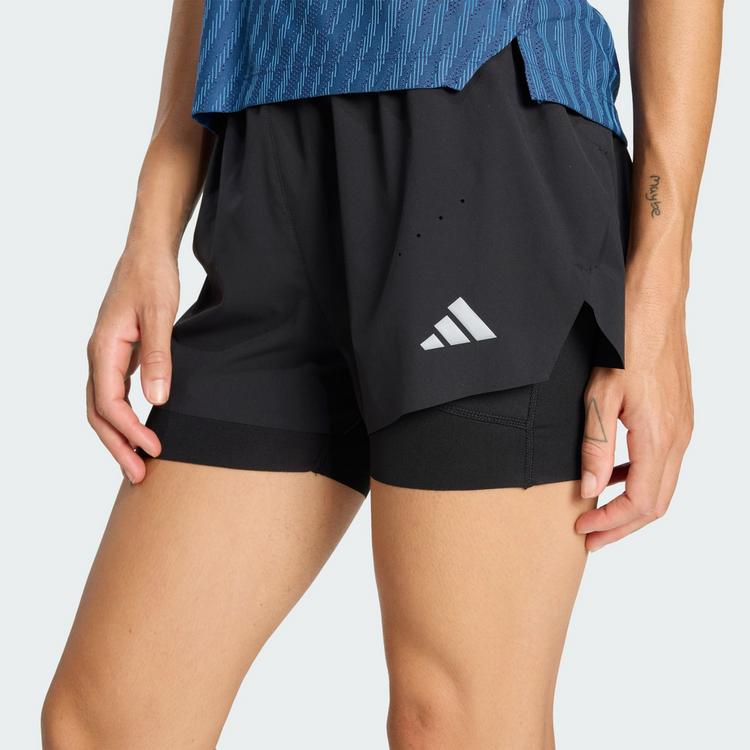 adidas adidas ADI365 CLIMACOOL+ 2-in-1 Shorts mit 4 Funktionsshorts Damen - Black - 0 | SportScheck