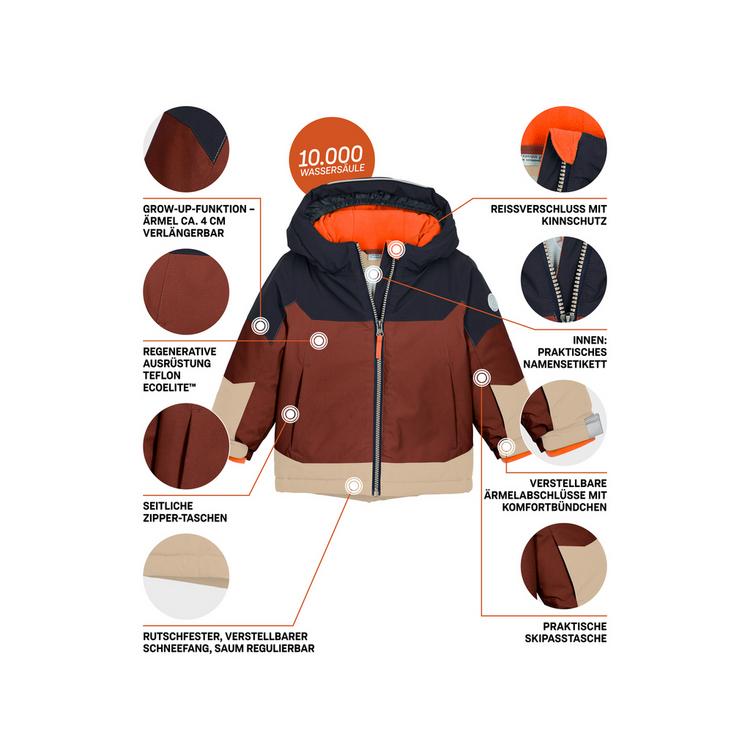 first instinct by killtec first instinct by killtec Skijacke mit Kapuze Grow-Up Skijacke Kinder - Kastanie - 3 | SportScheck