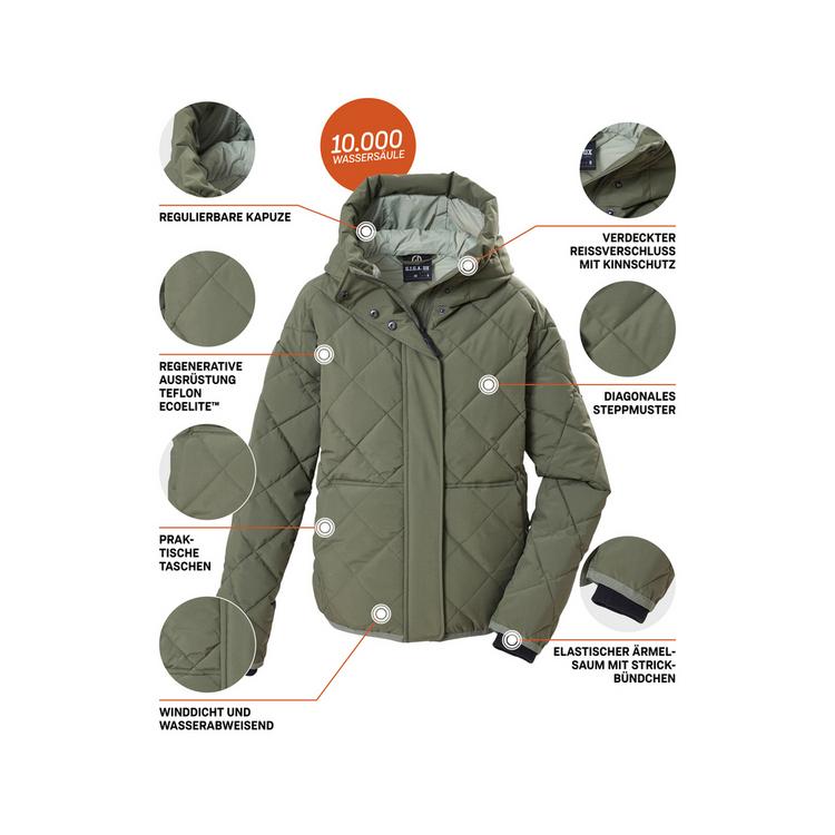 G.I.G.A. DX by killtec G.I.G.A. DX by killtec Steppjacke mit Kapuze Softshelljacke Damen - Oliv - 3 | SportScheck