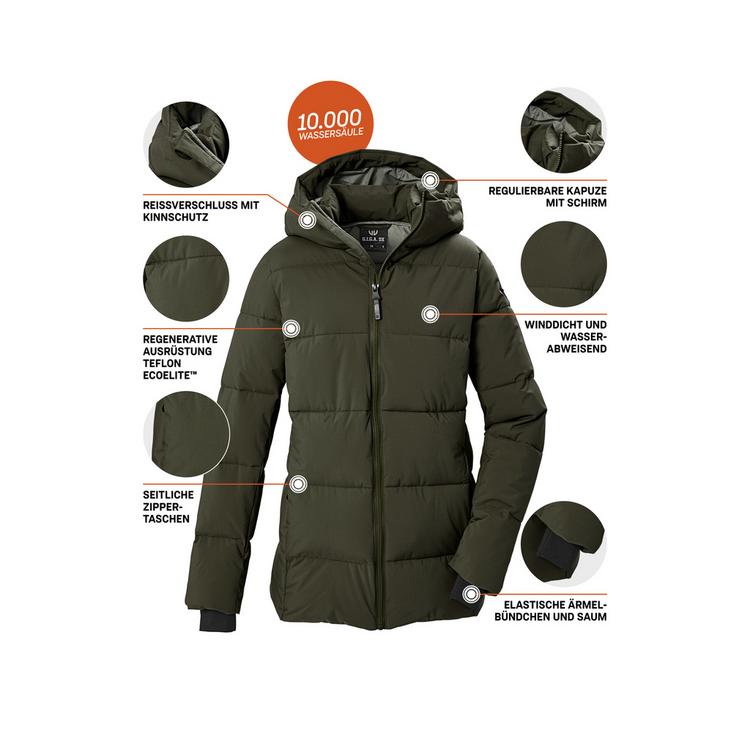G.I.G.A. DX by killtec G.I.G.A. DX by killtec Steppjacke mit Kapuze Softshelljacke Damen - Dunkeloliv111 - 3 | SportScheck
