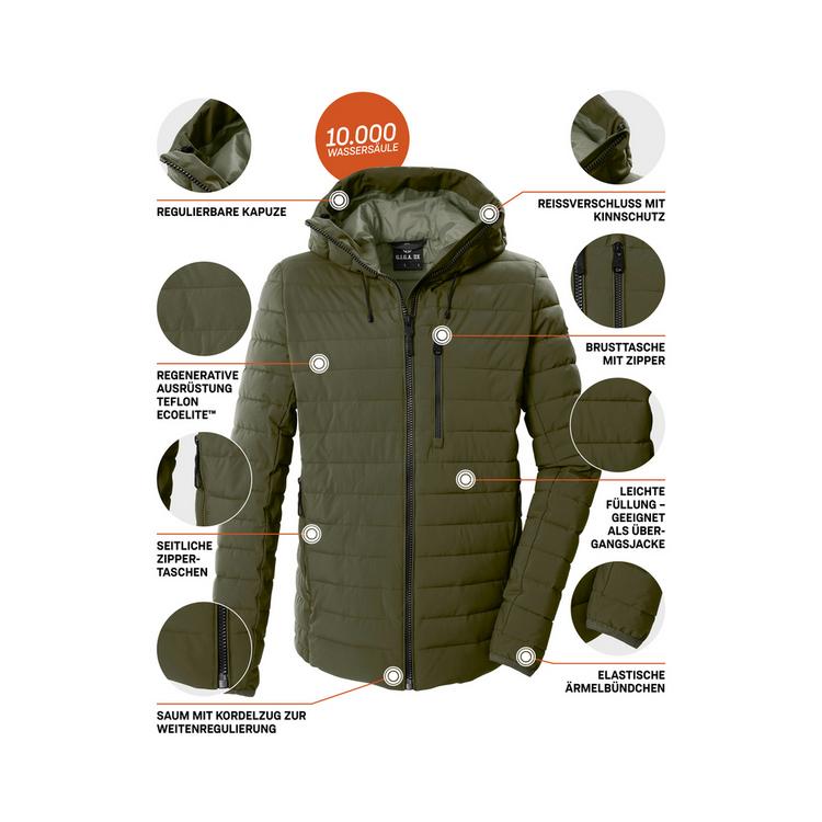 G.I.G.A. DX by killtec G.I.G.A. DX by killtec Steppjacke mit Kapuze Funktionsjacke Herren - Gr&uuml;n207 - 3 | SportScheck