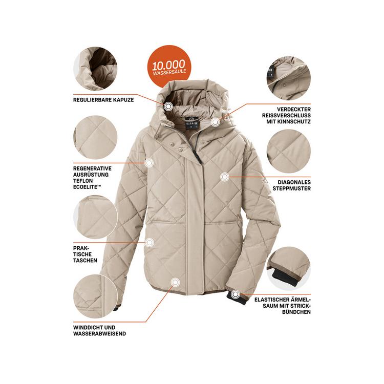 G.I.G.A. DX by killtec G.I.G.A. DX by killtec Steppjacke mit Kapuze Softshelljacke Damen - Beige8017 - 3 | SportScheck