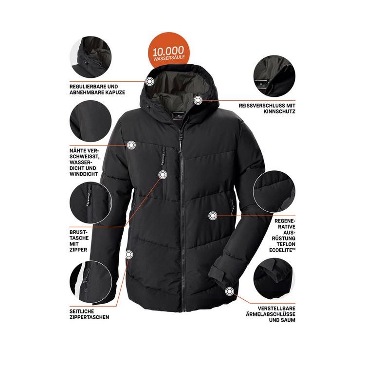 KILLTEC KILLTEC Steppjacke mit Kapuze Funktionsjacke Herren - Schwarz0110 - 3 | SportScheck
