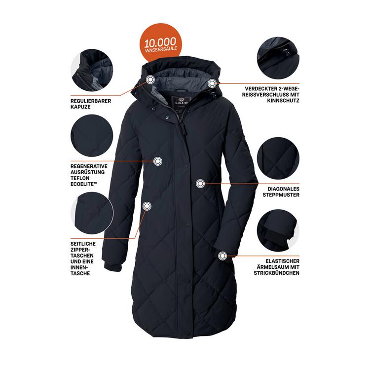 G.I.G.A. DX by killtec G.I.G.A. DX by killtec Steppmantel mit Kapuze Funktionsmantel Damen - Blau3044 - 3 | SportScheck