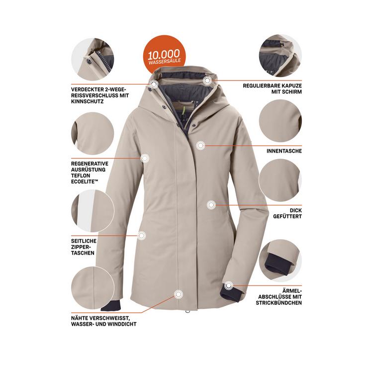 G.I.G.A. DX by killtec G.I.G.A. DX by killtec Funktionsjacke mit Kapuze Softshelljacke Damen - Sand8110 - 3 | SportScheck