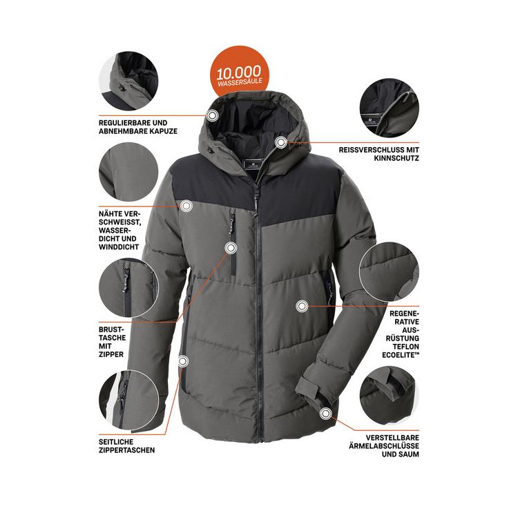 KILLTEC KILLTEC Steppjacke mit Kapuze Funktionsjacke Herren - Grau0650 - 3 | SportScheck