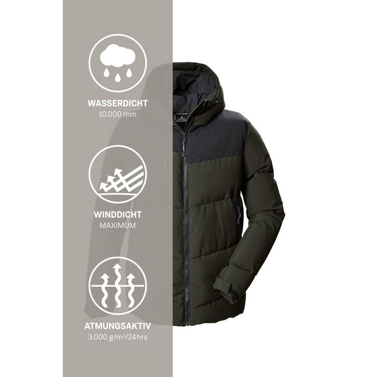 KILLTEC KILLTEC Steppjacke mit Kapuze Funktionsjacke Herren - Dunkeloliv111 - 4 | SportScheck
