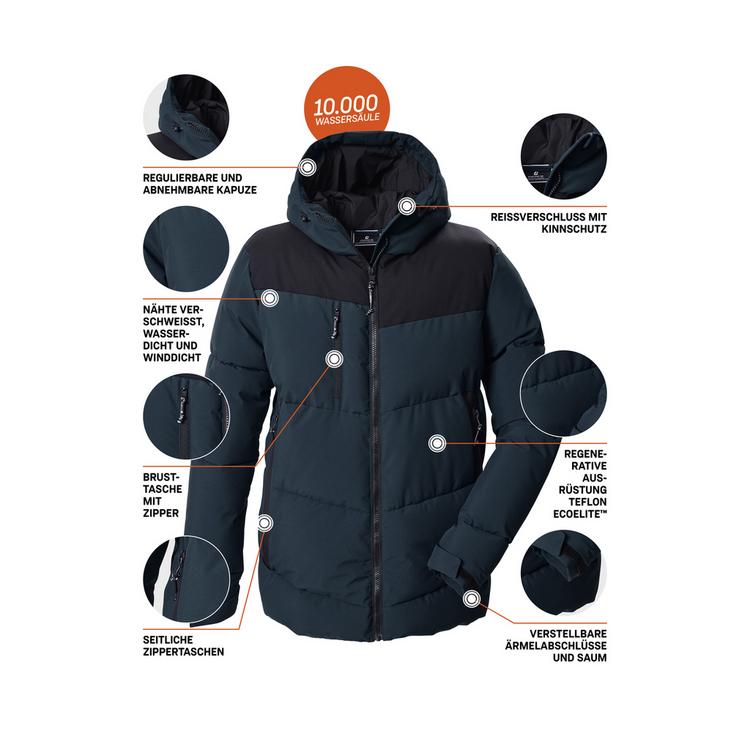 KILLTEC KILLTEC Steppjacke mit Kapuze Funktionsjacke Herren - Petrol2510 - 3 | SportScheck