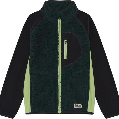 COLORKIDS Teddy Jacket W. Fleece Sleeves Fleecejacke Kinder