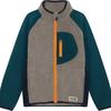 COLORKIDS Teddy Jacket W. Fleece Sleeves Fleecejacke Kinder - Petrol