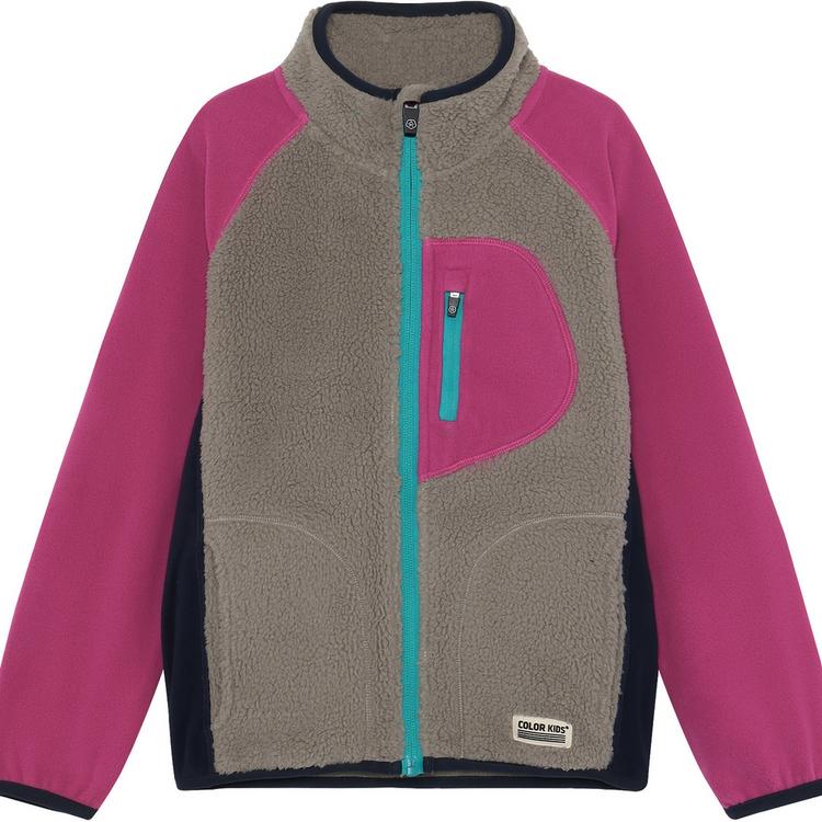 COLORKIDS COLORKIDS Teddy Jacket W. Fleece Sleeves Fleecejacke Kinder - Pink - 0 | SportScheck