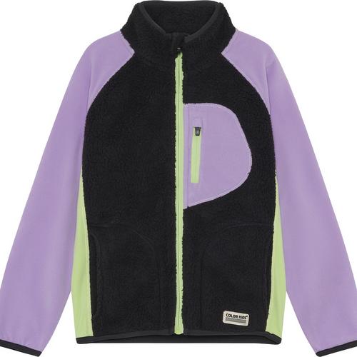 COLORKIDS Teddy Jacket W. Fleece Sleeves Fleecejacke Kinder