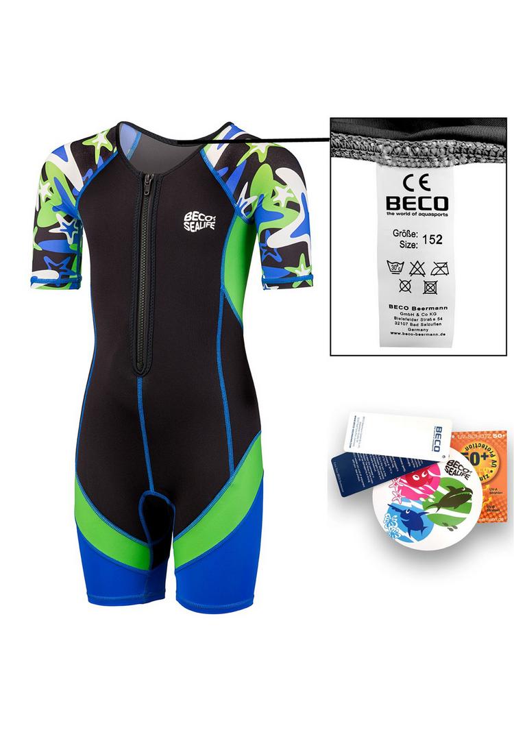 BECO BEERMANN BECO BEERMANN BECO-SEALIFE&reg; Neoprenanzug Jungen - schwarz-gr&uuml;n - 4 | SportScheck