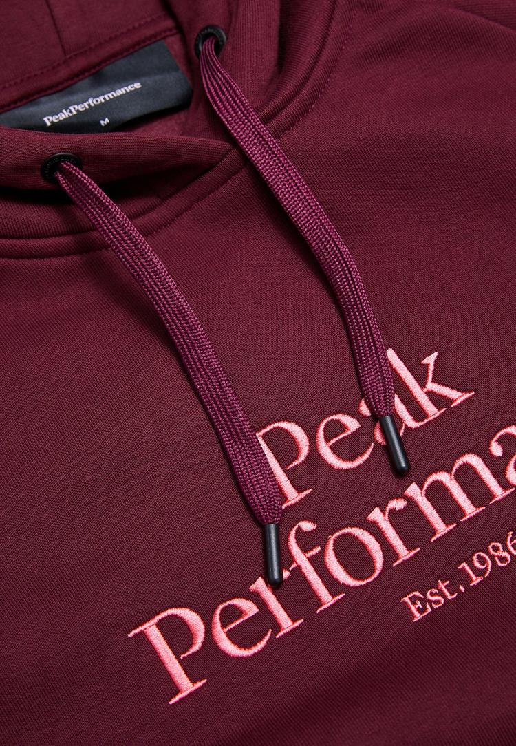 Peak Performance Peak Performance W Original Hood Sweatshirt Damen - bordeauxrot - 0 | SportScheck