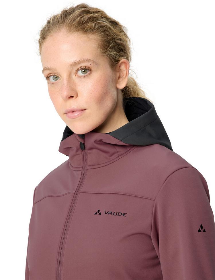 VAUDE VAUDE Women's Qimsa Hooded Softshell Jacket Fahrradjacke Damen - ruby dusk - 1 | SportScheck