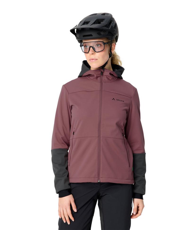 VAUDE VAUDE Women's Qimsa Hooded Softshell Jacket Fahrradjacke Damen - ruby dusk - 2 | SportScheck