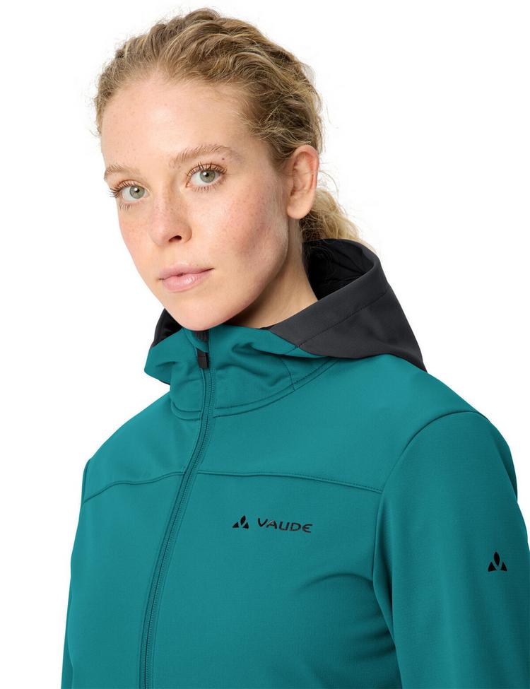 VAUDE VAUDE Women's Qimsa Hooded Softshell Jacket Fahrradjacke Damen - fjord green - 1 | SportScheck