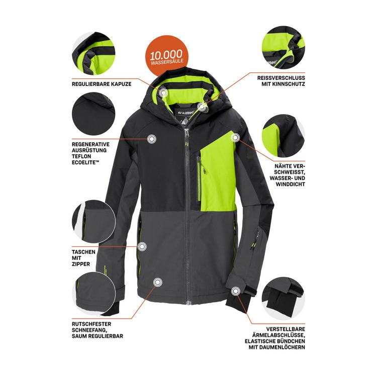 KILLTEC KILLTEC Skijacke mit Kapuze Skijacke Kinder - Schwarz0110 - 3 | SportScheck