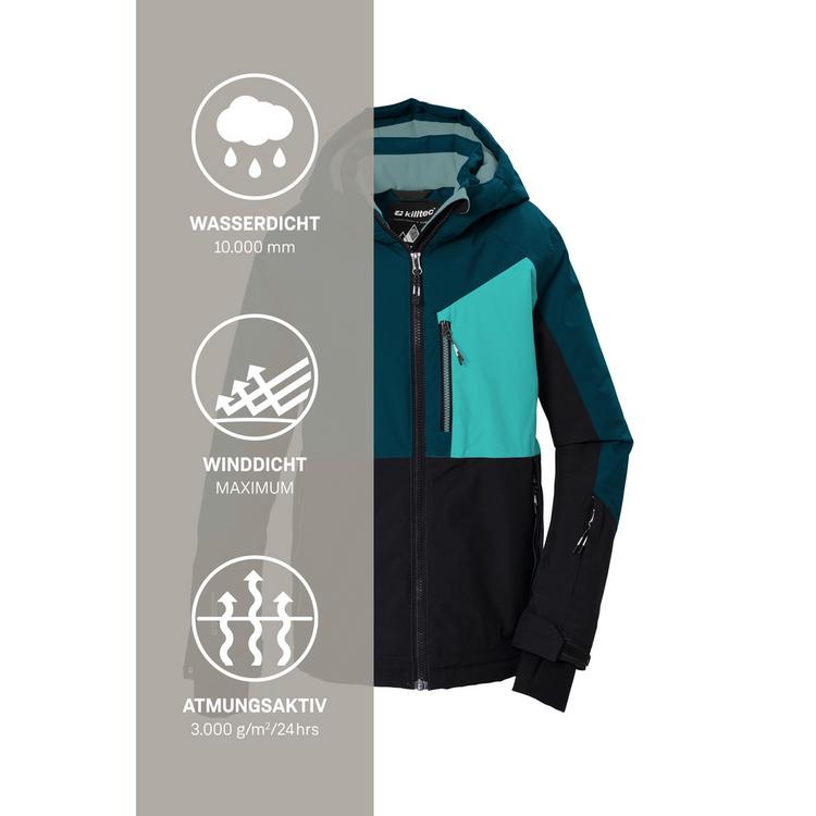 KILLTEC KILLTEC Skijacke mit Kapuze Skijacke Kinder - Petrol2510 - 4 | SportScheck