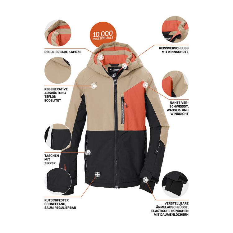 KILLTEC KILLTEC Skijacke mit Kapuze Skijacke Kinder - Beige8012 - 3 | SportScheck