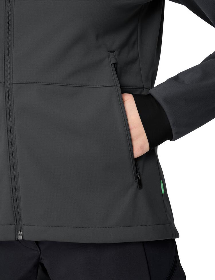 VAUDE VAUDE Women's Qimsa Hooded Softshell Jacket Fahrradjacke Damen - graphite - 0 | SportScheck