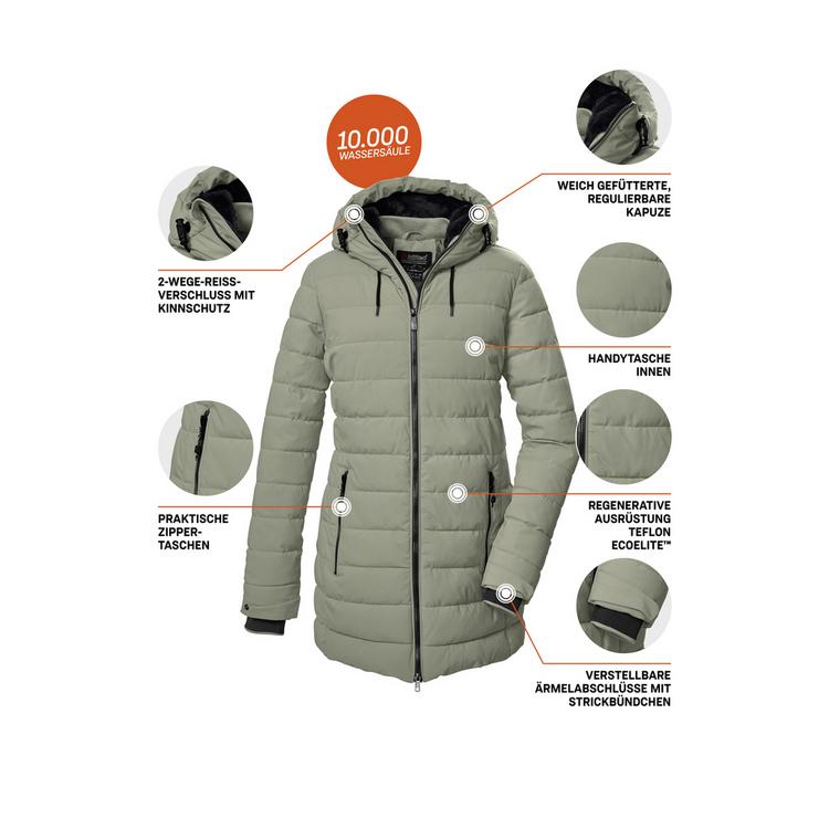 KILLTEC KILLTEC KOW 55 WMN QLTD PRK Funktionsmantel Damen - Tannengr&uuml;n2192 - 3 | SportScheck