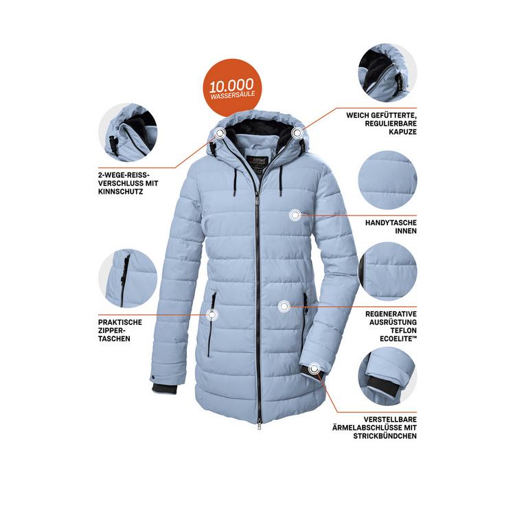 KILLTEC KILLTEC KOW 55 WMN QLTD PRK Funktionsmantel Damen - Hellblau351 - 3 | SportScheck