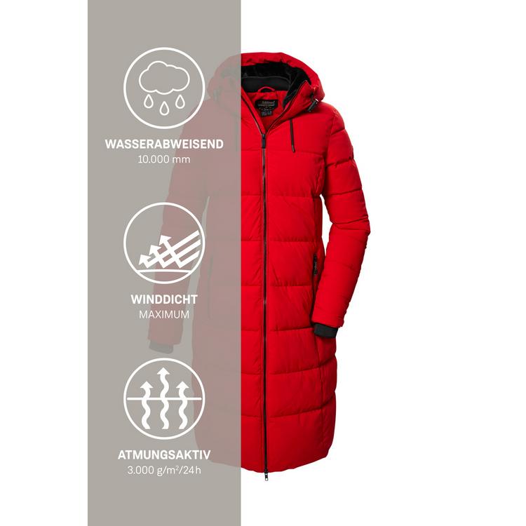 KILLTEC KILLTEC KOW 56 WMN QLTD CT Funktionsmantel Damen - Dunkelrot - 4 | SportScheck