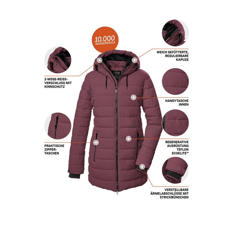 KILLTEC KILLTEC KOW 55 WMN QLTD PRK Funktionsmantel Damen - Violett3996 - 3 | SportScheck