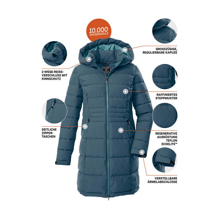 KILLTEC KILLTEC KOW 11 WMN QLTD PRK Funktionsmantel Damen - Petrol2513 - 3 | SportScheck