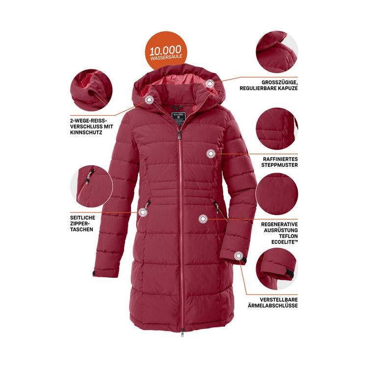 KILLTEC KILLTEC KOW 11 WMN QLTD PRK Funktionsmantel Damen - Bordeaux - 3 | SportScheck