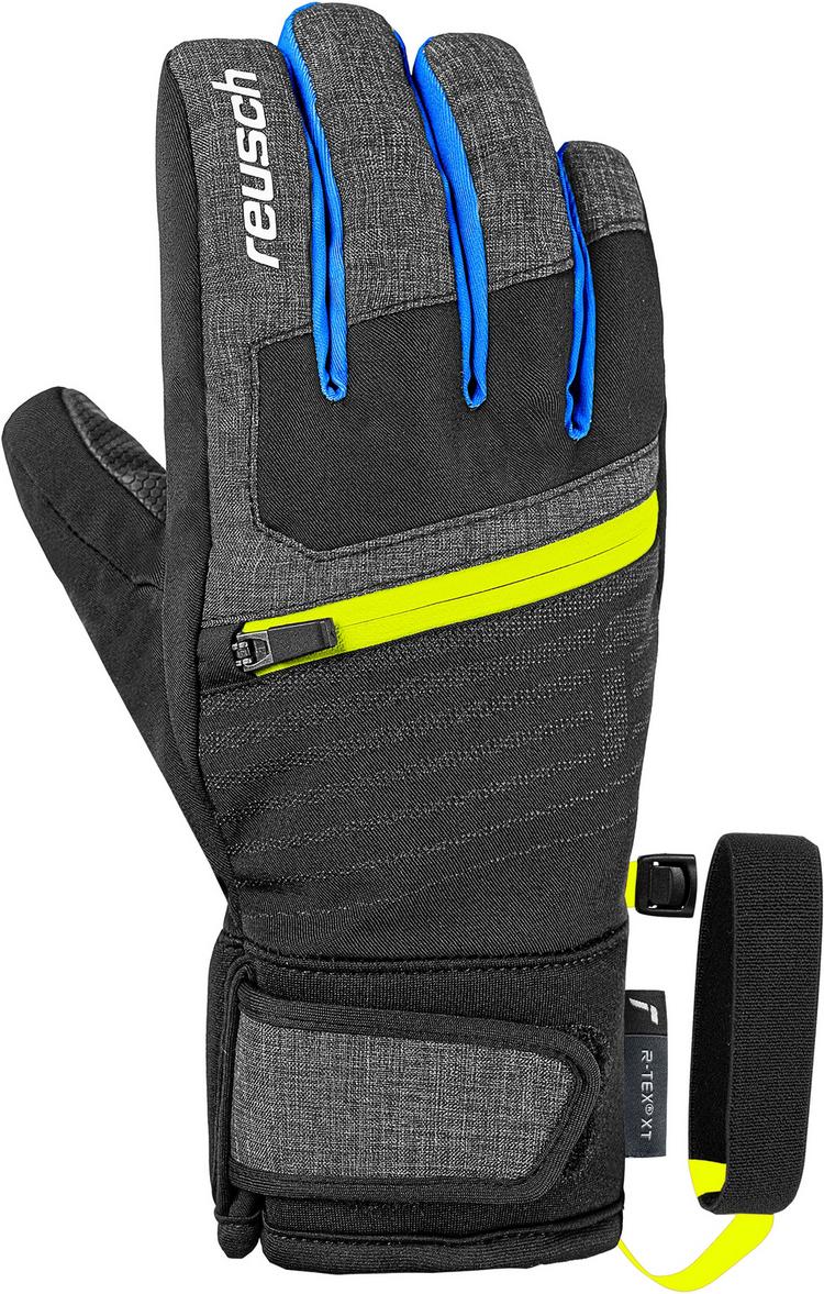 Reusch Reusch Leo R-TEX&reg; XT Junior Handschuh - 7623 black melange / safety ye - 0 | SportScheck