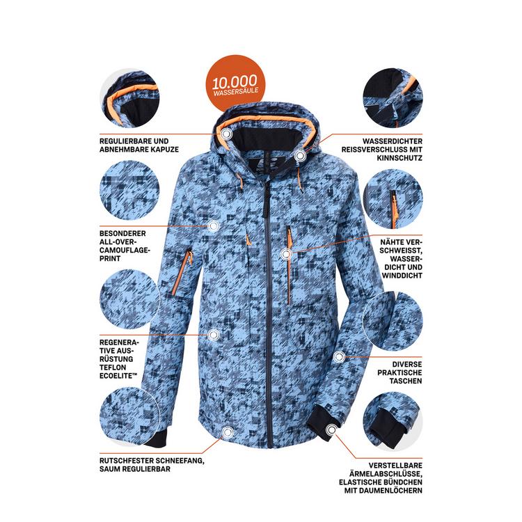 KILLTEC KILLTEC Funktionsjacke mit abzippbarer Kapuze Skijacke Herren - Blau3056 - 3 | SportScheck