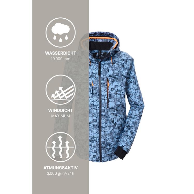 KILLTEC KILLTEC Funktionsjacke mit abzippbarer Kapuze Skijacke Herren - Blau3056 - 4 | SportScheck