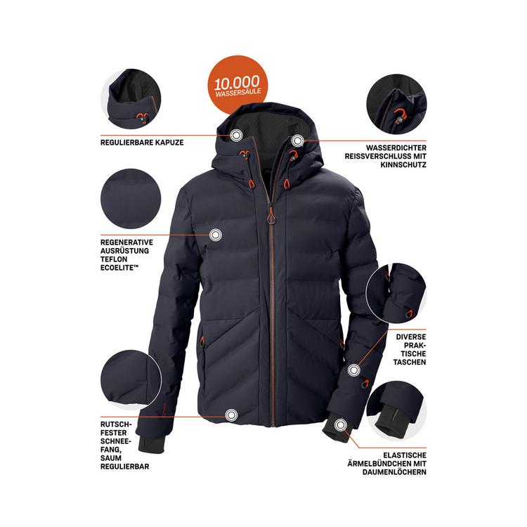 KILLTEC KILLTEC Steppjacke mit Kapuze und Schneefang Skijacke Herren - Schwarz01106 - 3 | SportScheck
