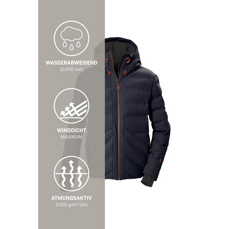 KILLTEC KILLTEC Steppjacke mit Kapuze und Schneefang Skijacke Herren - Schwarz01106 - 4 | SportScheck